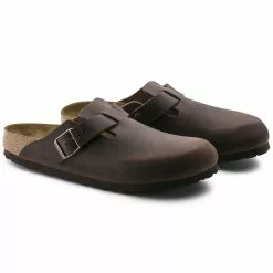 Birkenstock Sabot Boston Habana Cuir Gras 860133 Narrow Fit Marron -Birkenstock Boutique élégante 9382702 3