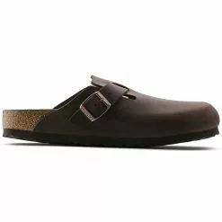 Birkenstock Sabot Boston Habana Cuir Gras 860133 Narrow Fit Marron -Birkenstock Boutique élégante 9382702 4