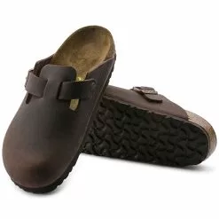 Birkenstock Sabot Boston Habana Cuir Gras 860133 Narrow Fit Marron -Birkenstock Boutique élégante 9382702 5