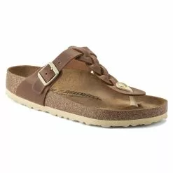 Birkenstock Nu Pieds Et Sandales Gizeh Braided Fl 1021336 Marron