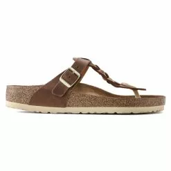 Birkenstock Nu Pieds Et Sandales Gizeh Braided Fl 1021336 Marron -Birkenstock Boutique élégante E189701 3