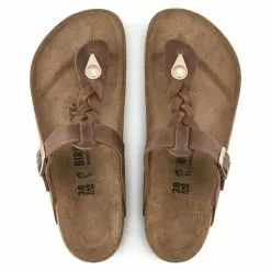 Birkenstock Nu Pieds Et Sandales Gizeh Braided Fl 1021336 Marron -Birkenstock Boutique élégante E189701 5