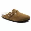 Birkenstock Fermees Boston Vl Shearling Mink 1001141 Marron