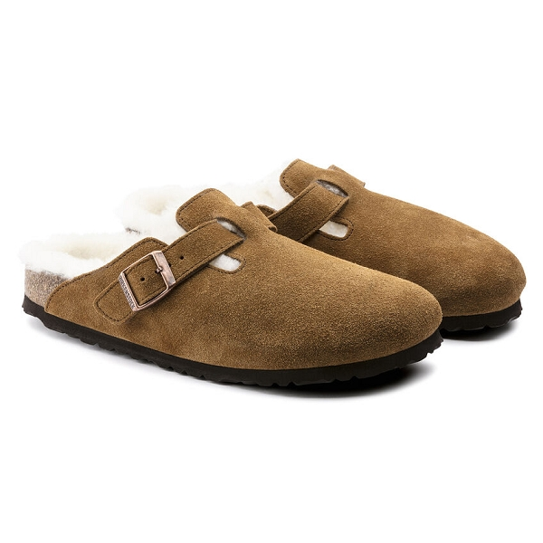Birkenstock Fermees Boston Vl Shearling Mink 1001141 Marron 5 Birkenstock Fermees Boston Vl Shearling Mink 1001141 Marron – Image 3