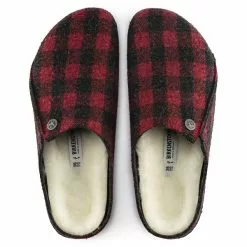 Birkenstock Mules Zermatt Rivet Plaid Red 1017542 Rouge -Birkenstock Boutique élégante E232901 5